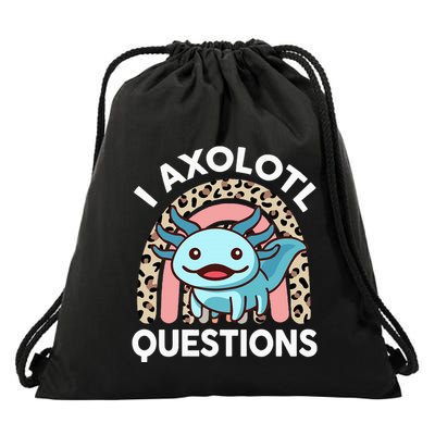 I Axolotl Questions Drawstring Bag