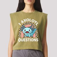 I Axolotl Questions Garment-Dyed Women's Muscle Tee