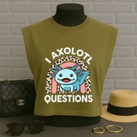 I Axolotl Questions Garment-Dyed Women's Muscle Tee