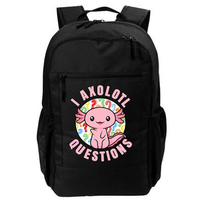 I Axolotl Questions Funny P.ink Axolotl Kawaii Backpack