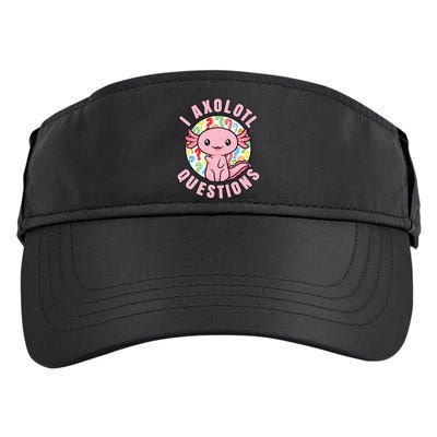 I Axolotl Questions Funny P.ink Axolotl Kawaii Adult Drive Performance Visor