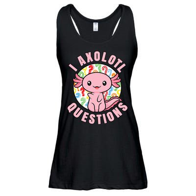 I Axolotl Questions Funny P.ink Axolotl Kawaii Ladies Essential Flowy Tank