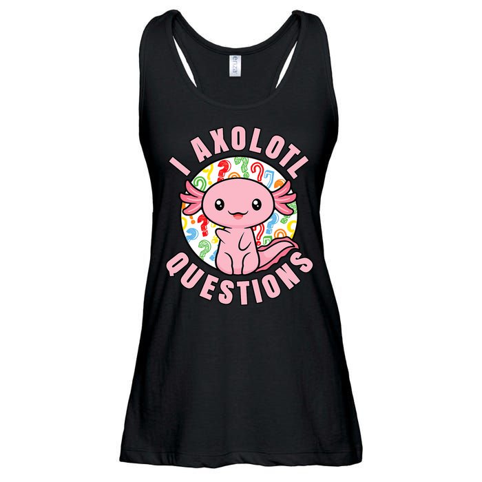 I Axolotl Questions Funny P.ink Axolotl Kawaii Ladies Essential Flowy Tank