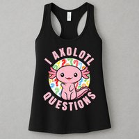 I Axolotl Questions Funny P.ink Axolotl Kawaii Womens Tank Top