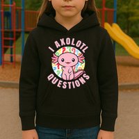 I Axolotl Questions Funny P.ink Axolotl Kawaii Kids Hoodie