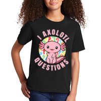 I Axolotl Questions Funny P.ink Axolotl Kawaii Kids T-Shirt