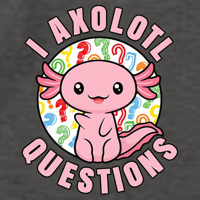 I Axolotl Questions Funny P.ink Axolotl Kawaii Vector Backpack