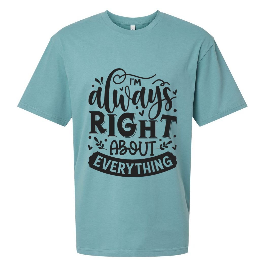 I’M Always Right About Everything Sueded Cloud Jersey T-Shirt