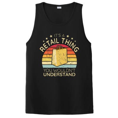 ItS A Retail Thing Checkout Retro Retail Store Worker PosiCharge Competitor Tank