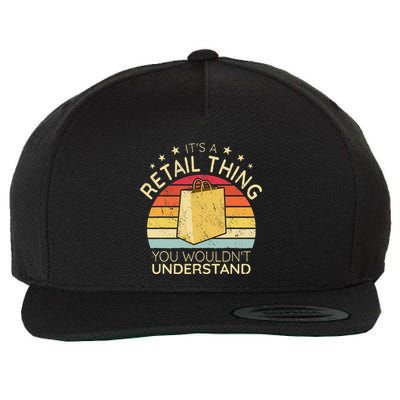 ItS A Retail Thing Checkout Retro Retail Store Worker Wool Snapback Cap