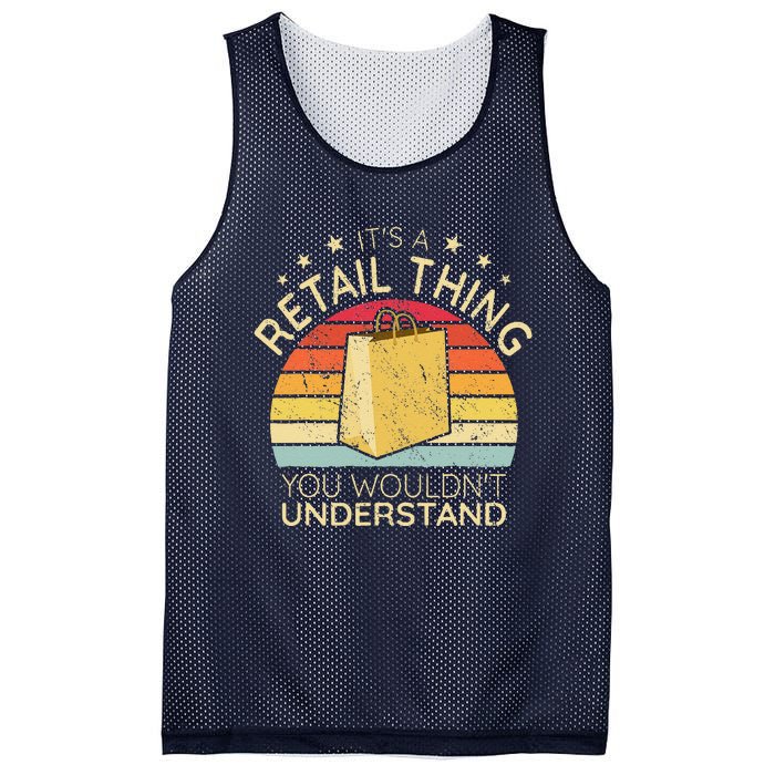 ItS A Retail Thing Checkout Retro Retail Store Worker Mesh Reversible Basketball Jersey Tank