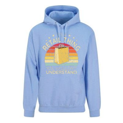 ItS A Retail Thing Checkout Retro Retail Store Worker Unisex Surf Hoodie