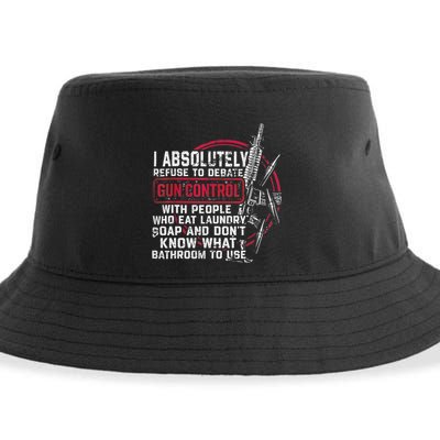 I Absolutely Refuse To Debate Gun Control With People Sustainable Bucket Hat