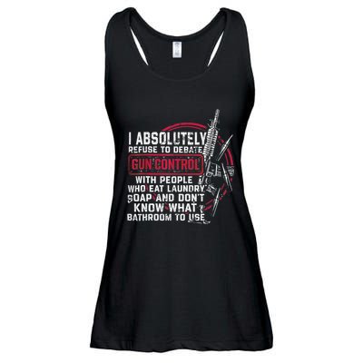 I Absolutely Refuse To Debate Gun Control With People Ladies Essential Flowy Tank