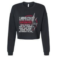I Absolutely Refuse To Debate Gun Control With People Cropped Pullover Crew