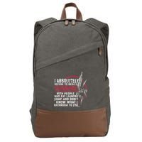 I Absolutely Refuse To Debate Gun Control With People Cotton Canvas Backpack