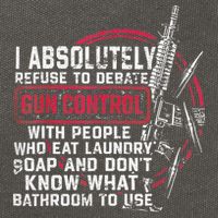 I Absolutely Refuse To Debate Gun Control With People Cotton Canvas Backpack