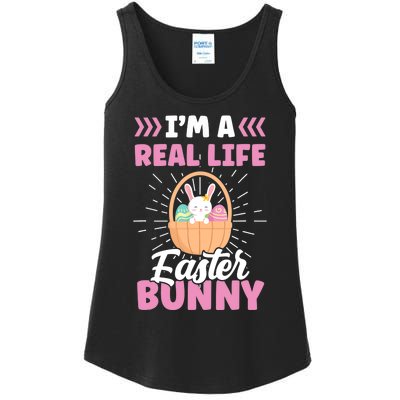 I'm A Real Life Easter Bunny Egg Happy Sayings Ladies Essential Tank