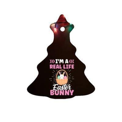 I'm A Real Life Easter Bunny Egg Happy Sayings Ceramic Tree Ornament