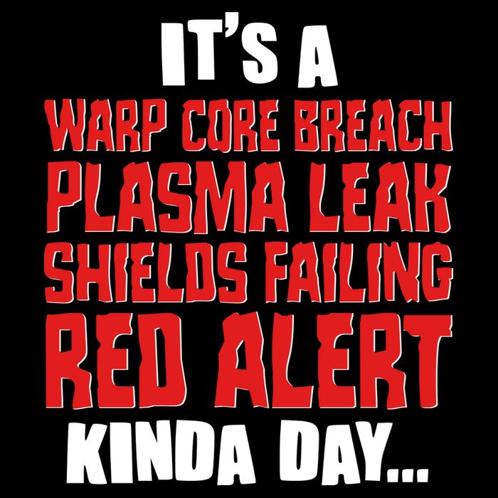 It's A Red Alert Kinda Day Scifi Fan Doggie Tank