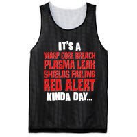 It's A Red Alert Kinda Day Scifi Fan Mesh Reversible Basketball Jersey Tank