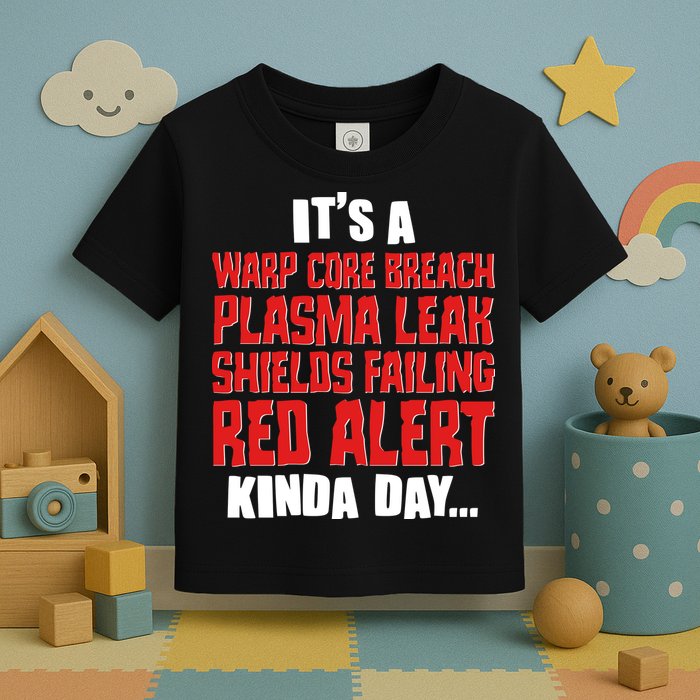 It's A Red Alert Kinda Day Scifi Fan Toddler T-Shirt