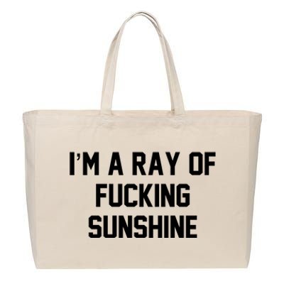 I'm A Ray Of Fucking Sunshine Cotton Canvas Jumbo Tote