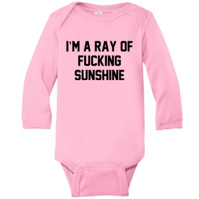 I'm A Ray Of Fucking Sunshine Baby Long Sleeve Bodysuit