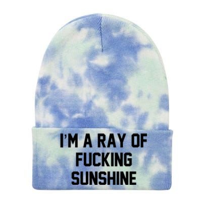 I'm A Ray Of Fucking Sunshine Tie Dye 12in Knit Beanie