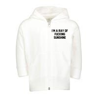 I'm A Ray Of Fucking Sunshine Toddler Zip Fleece Hoodie