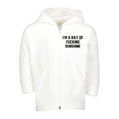 I'm A Ray Of Fucking Sunshine Toddler Zip Fleece Hoodie