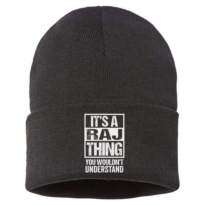 ItS A Raj Thing You WouldnT Understand First Name Sustainable Knit Beanie
