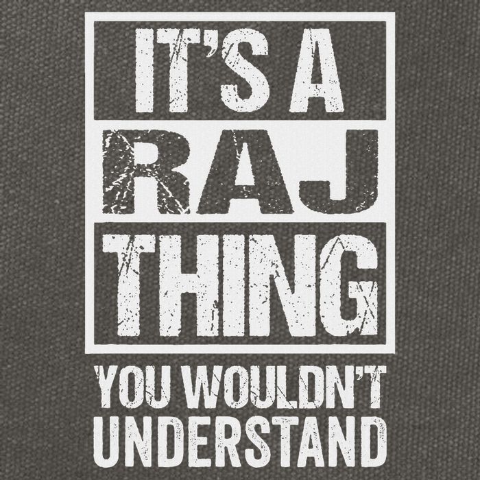 ItS A Raj Thing You WouldnT Understand First Name Cotton Canvas Backpack