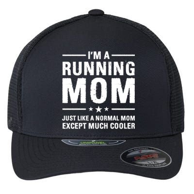 I'm A Running Mom Marathon Runner Jogger Mother's Day Gift Flexfit Unipanel Trucker Cap