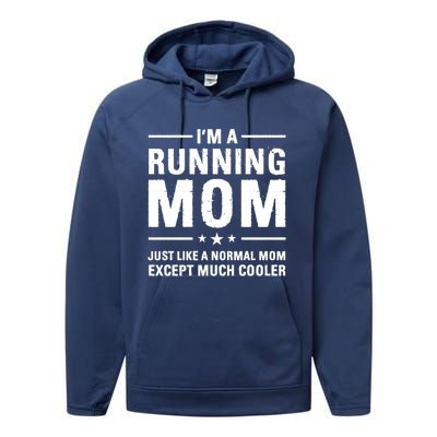 I'm A Running Mom Marathon Runner Jogger Mother's Day Gift Performance Fleece Hoodie