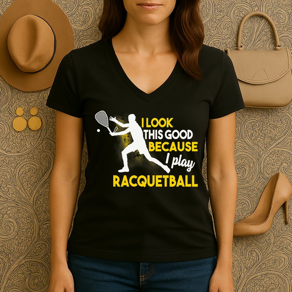 It's A Racquetball Thing funny racquet sports Women's V-Neck T-Shirt