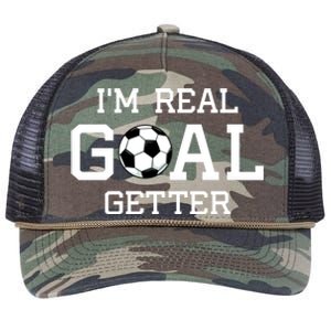 I'm A Real GOAL Getter Soccer Retro Rope Trucker Hat Cap