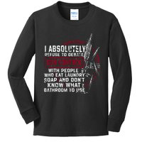 I Absolutely Refuse To Debate Gun Control With People Kids Long Sleeve Shirt