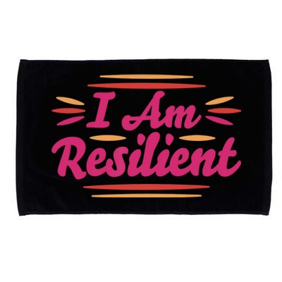 I Am Resilient Quote Positive Affirmation Microfiber Hand Towel