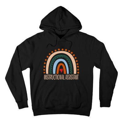 Instructional Assistant Rainbow Appreciation Back To School Tall Hoodie