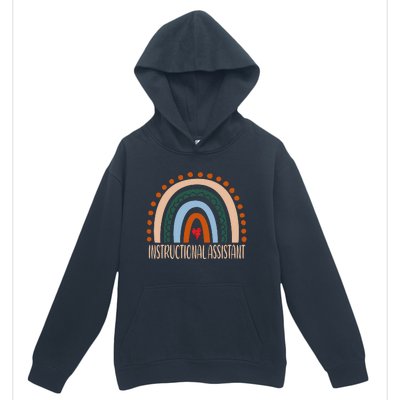 Instructional Assistant Rainbow Appreciation Back To School Urban Pullover Hoodie