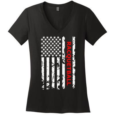 It's A Racquetball Thing funny racquet sports Women's V-Neck T-Shirt