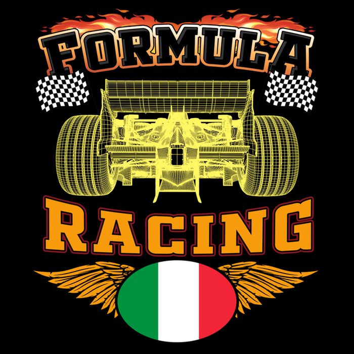Italian Auto Race Italy Flag Formula Racing Car Blueprint Cute Gift Bucket Hat