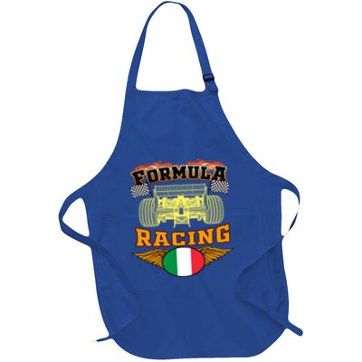 Italian Auto Race Italy Flag Formula Racing Car Blueprint Cute Gift Apron
