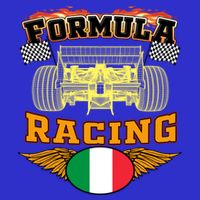 Italian Auto Race Italy Flag Formula Racing Car Blueprint Cute Gift Kids T-Shirt