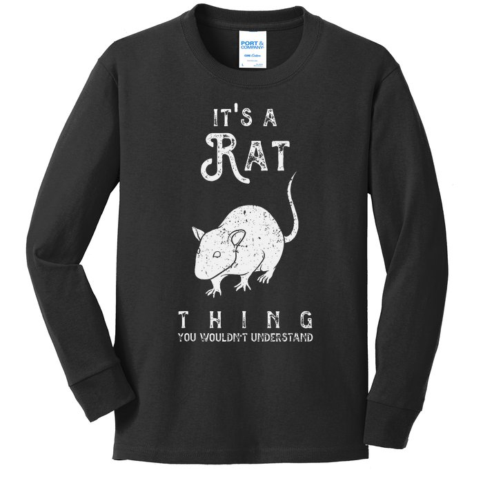 ItS A Rat Thing Rat Funny Mouse Lover Cute Mice Kids Long Sleeve Shirt