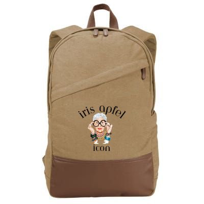 Iris Apfel Remembrance Of Iris Apfel Cotton Canvas Backpack