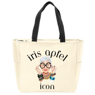 Iris Apfel Remembrance Of Iris Apfel Zip Tote Bag