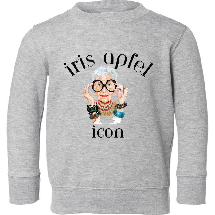 Iris Apfel Remembrance Of Iris Apfel Toddler Sweatshirt