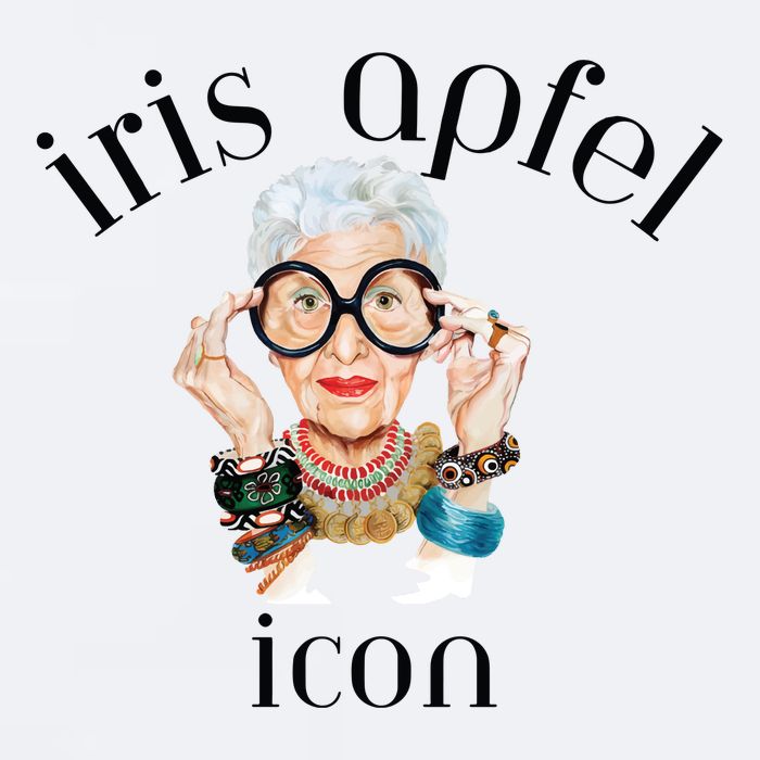 Iris Apfel Remembrance Of Iris Apfel Sueded Cloud Jersey T-Shirt